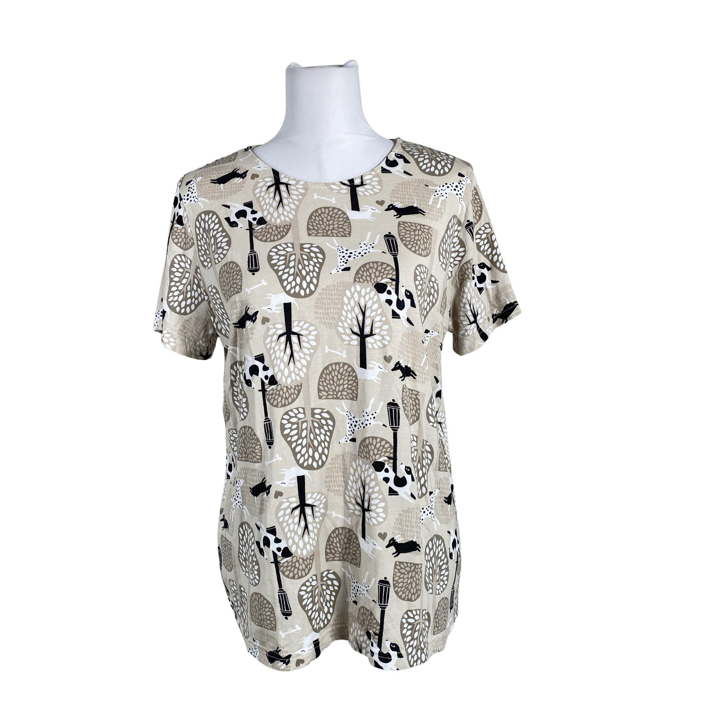 Naisten Nanso - T-paita, koko 40 - Beige (1)
