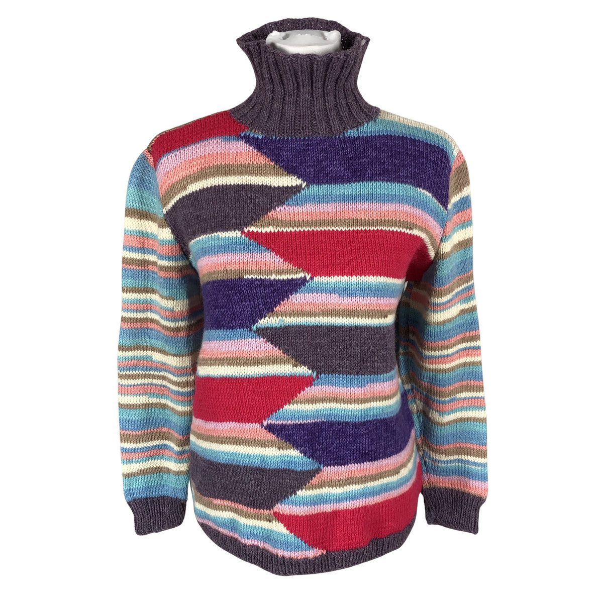 Naisten Handmade - Neulepaita, koko 38 - Sininen (1)