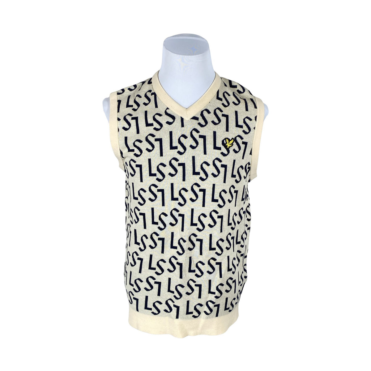 Miesten Lyle&Scott - Neuleliivi, koko M - Beige (1)