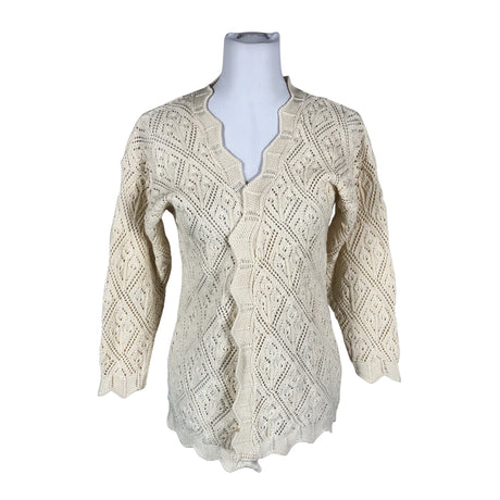 Naisten Handmade - Neuletakki, koko 40 - Beige ()