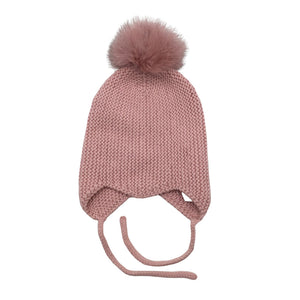 Tyttöjen Handmade - Talvipipo, koko 48 - 50 cm - Vaaleanpunainen (1)