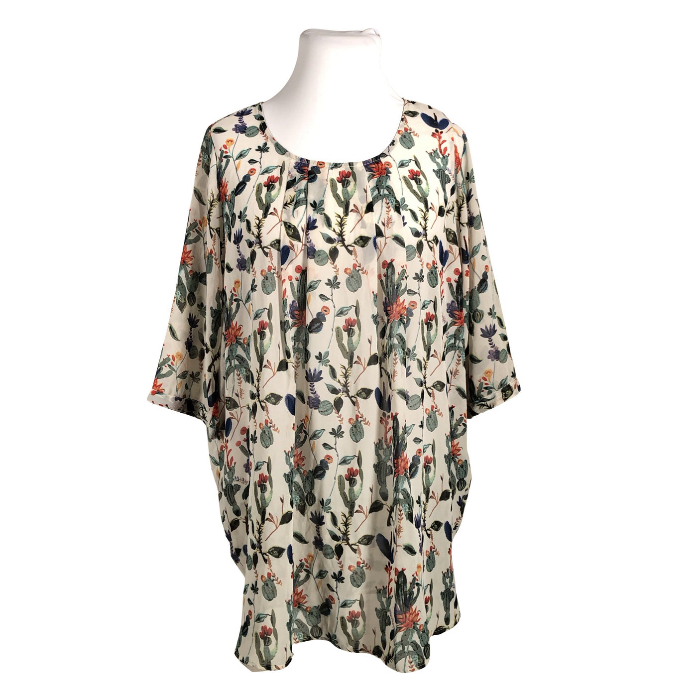 Naisten Junarose - Sifonkitunika, koko 46 - Beige (1)