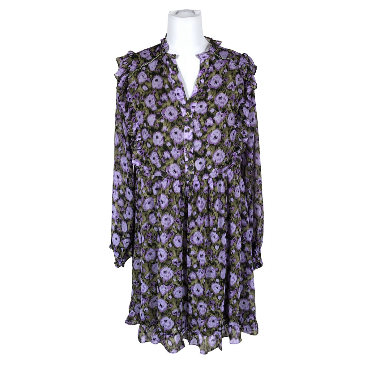Naisten Rue de Femme - Sifonkimekko, koko 38 - Violetti (1)