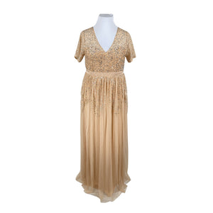 Naisten Maya Deluxe - Juhlamekko, koko 44 - Beige (1)
