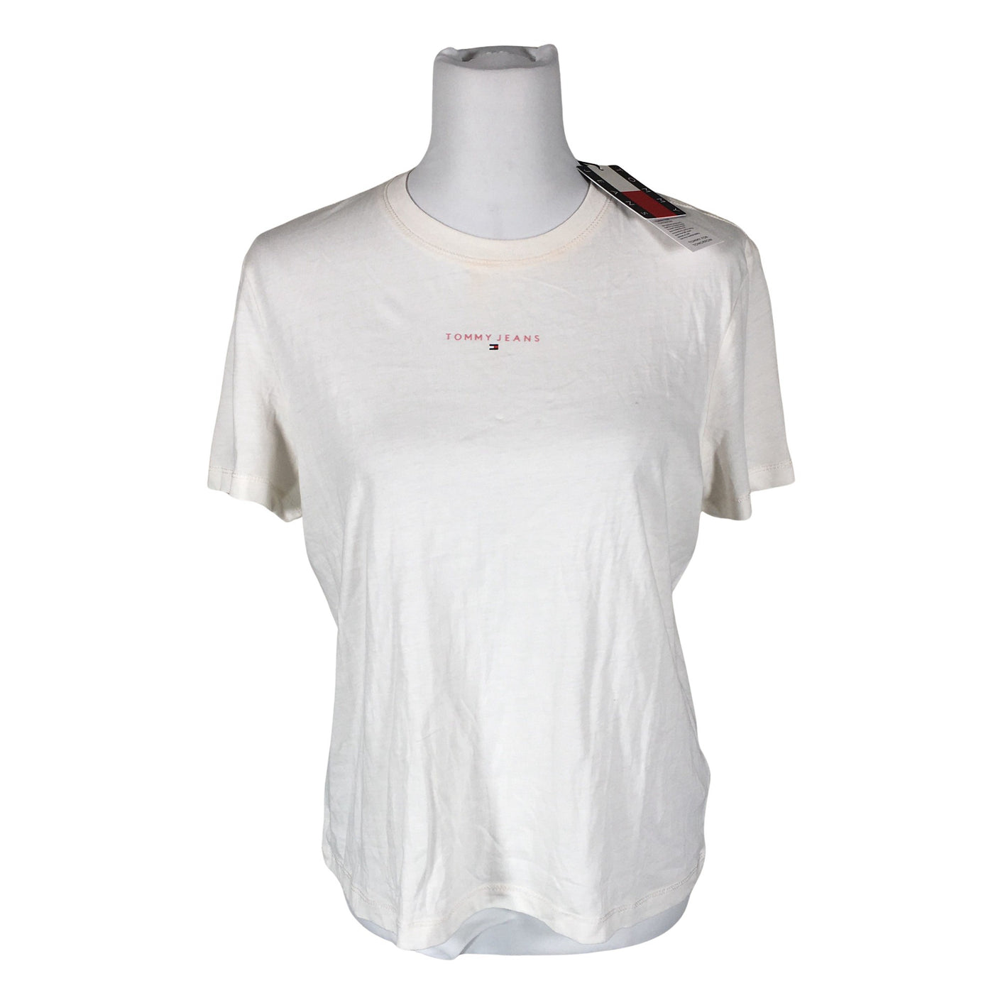 Naisten Tommy Jeans (Tommy Hilfiger) - T-paita, koko 40 - Valkoinen (1)