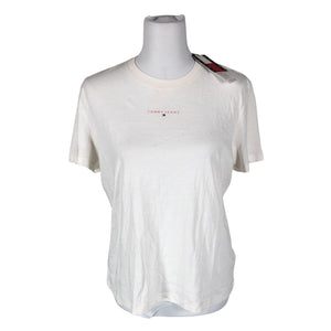 Naisten Tommy Jeans (Tommy Hilfiger) - T-paita, koko 40 - Valkoinen (1)