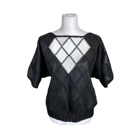Naisten Handmade - Lyhythihainen pusero, koko 40 - Musta ()