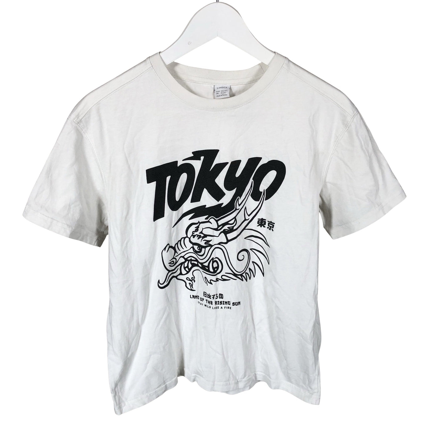 Unisex Lindex - T-paita, koko 146 - 152 - Valkoinen (1)