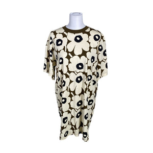 Naisten Marimekko - Trikoomekko, koko 38 - Ruskea (1)