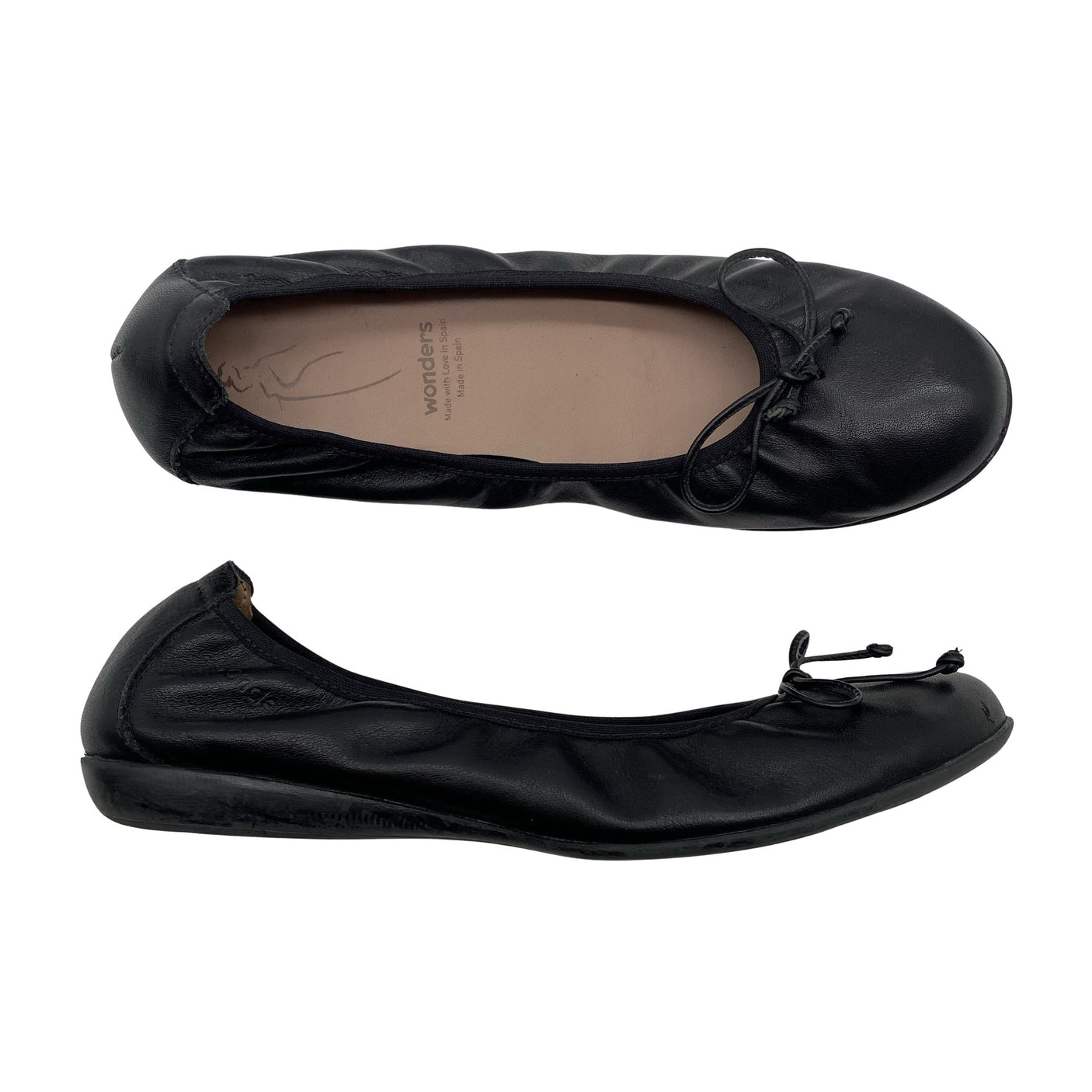 Naisten Wonders - Ballerinat, koko 37 - Musta (1)