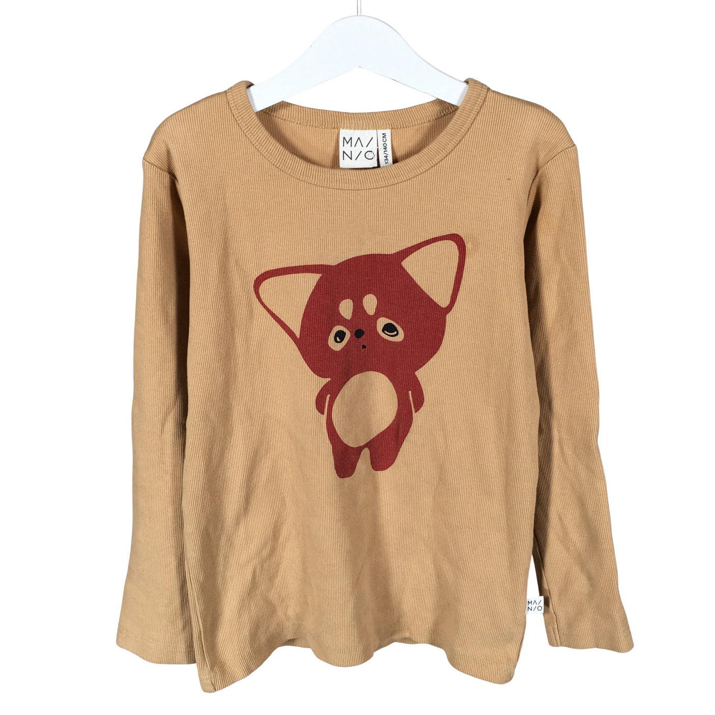 Unisex Mainio - Trikoopaita, koko 134 - 140 - Ruskea (1)