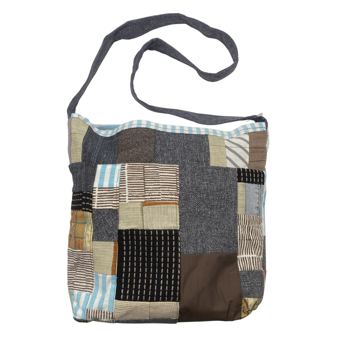 Naisten Handmade - Olkalaukku, koko Midi - Sininen (1)