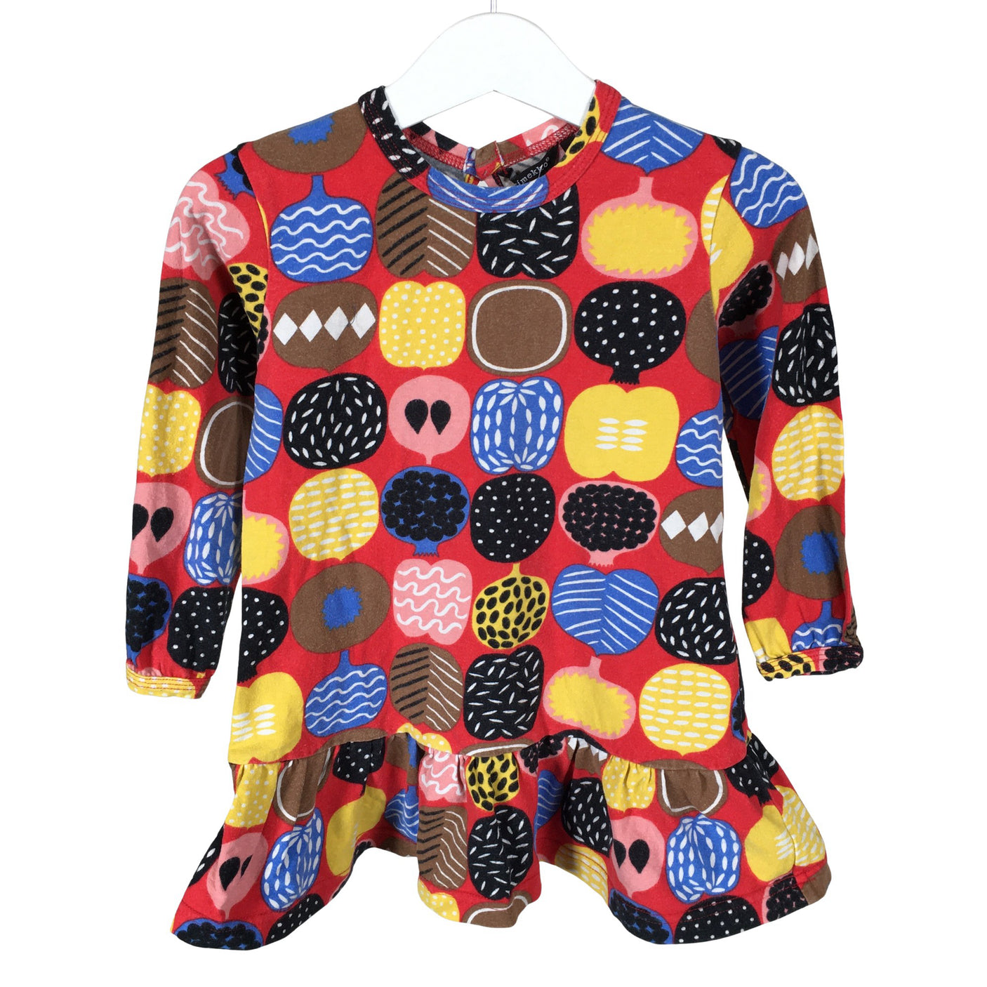 Tyttöjen Marimekko - Trikoomekko, koko 74 - 80 - Punainen (1)