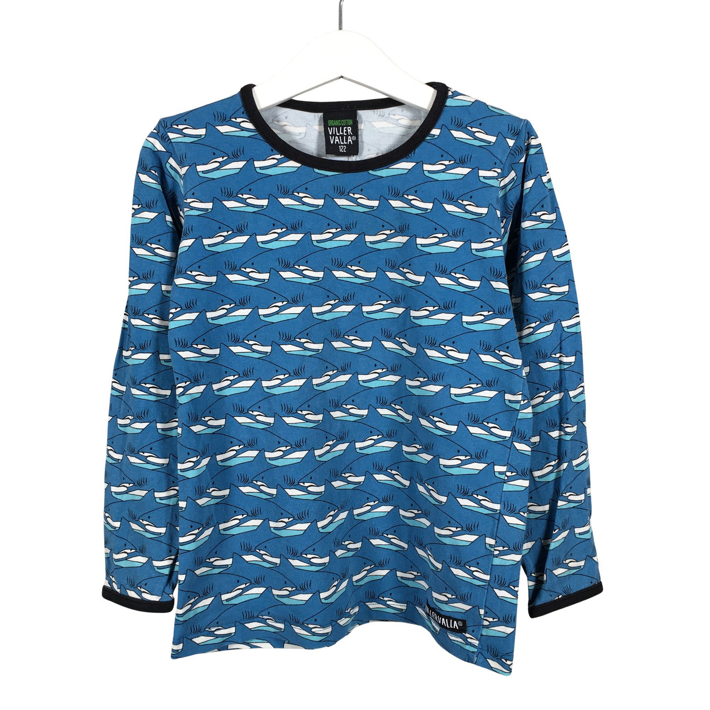 Unisex Villervalla - Trikoopaita, koko 116 - 122 - Sininen (1)