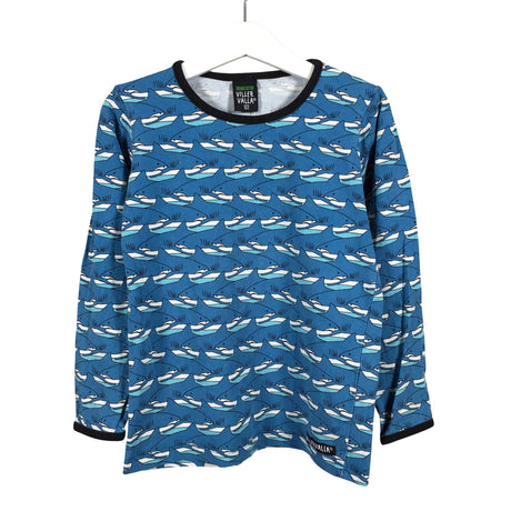 Unisex Villervalla - Trikoopaita, koko 116 - 122 - Sininen ()