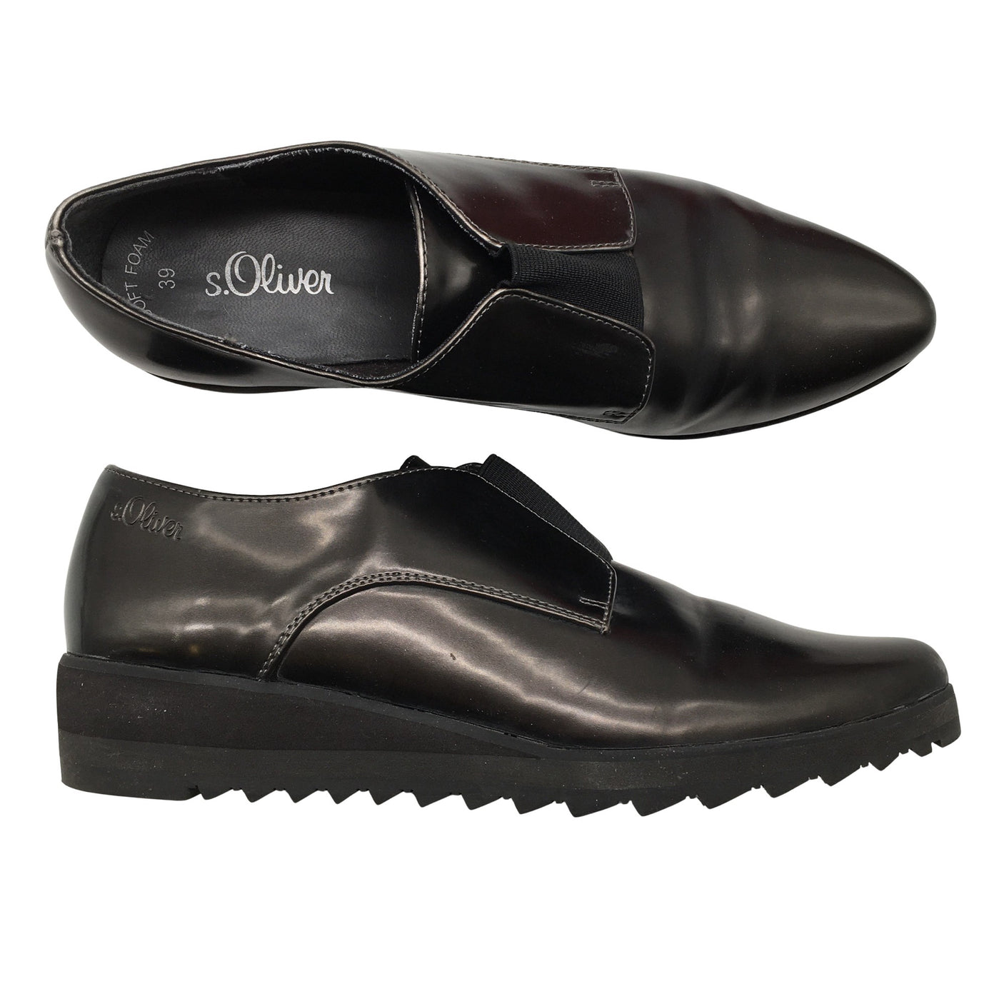 Naisten s.Oliver - Loaferit, koko 39 - Musta (1)