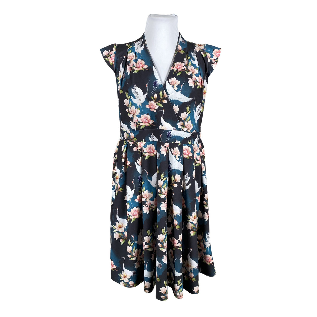 Naisten Lady Vintage - Trikoomekko, koko 48 - Sininen (1)