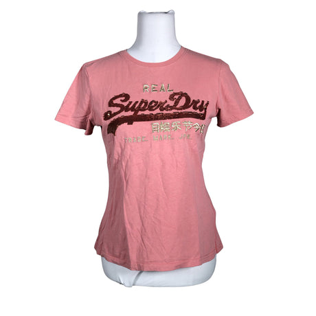 Naisten Superdry - T-paita, koko 38 - Vaaleanpunainen ()