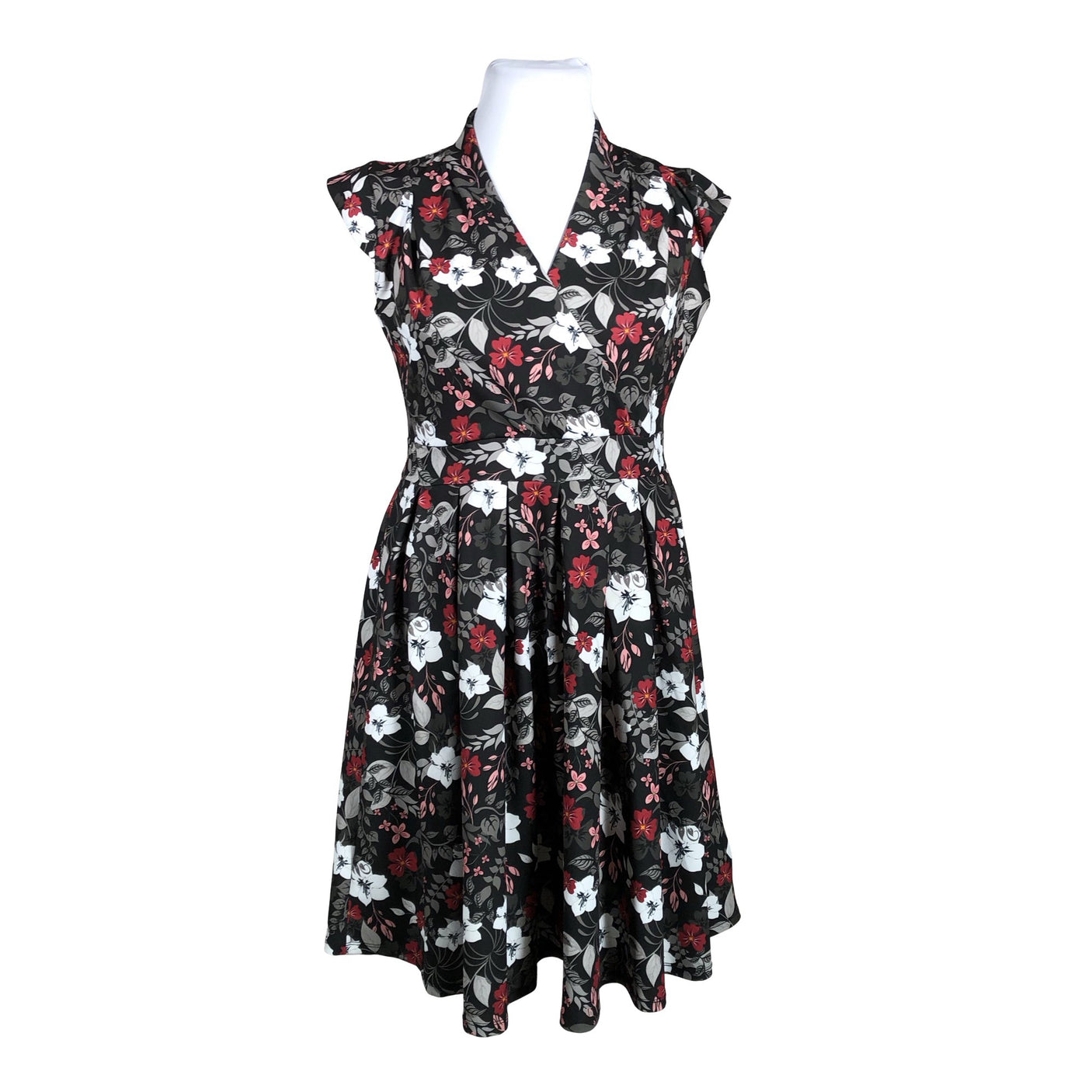 Naisten Lady Vintage - Trikoomekko, koko 44 - Musta (1)
