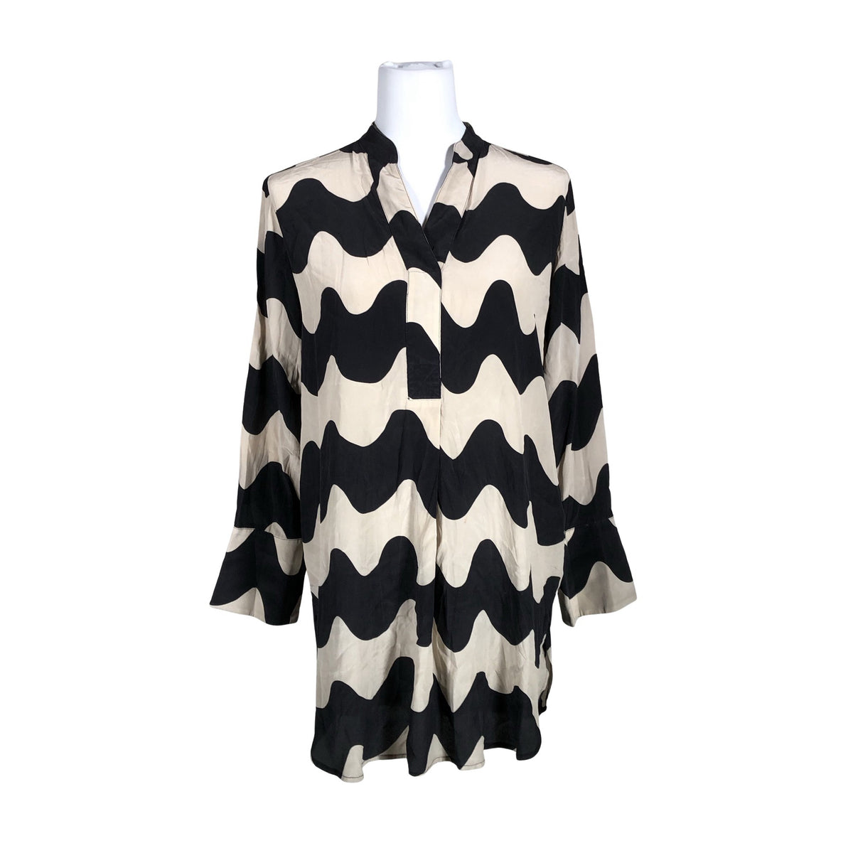 Naisten Marimekko - Sifonkitunika, koko 38 - Musta (1)