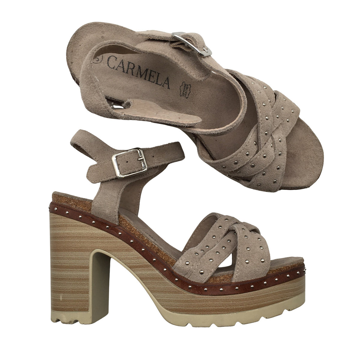 Naisten Carmela - Korkokengät, koko 39 - Beige (1)