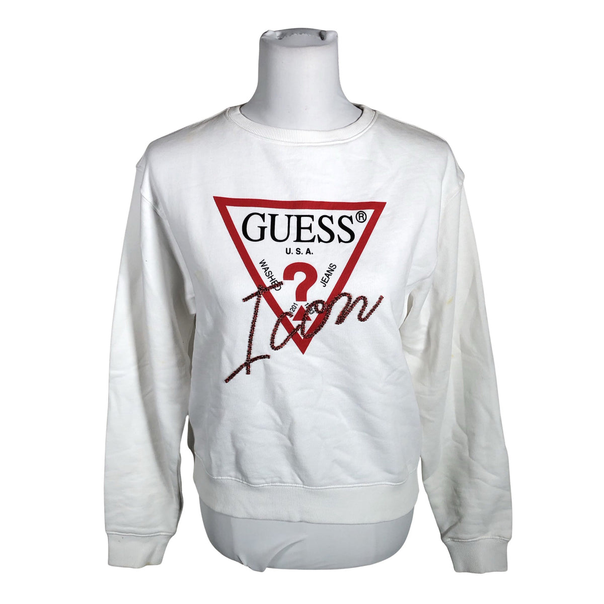 Naisten Guess - Collegepaita, koko 38 - Valkoinen (1)