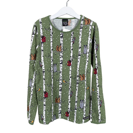 Unisex Villervalla - Trikoopaita, koko 128 - 134 - Vihreä ()