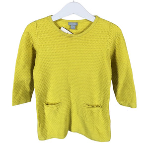 Tyttöjen COS - Neulemekko, koko 98 - 104 - Keltainen (1)