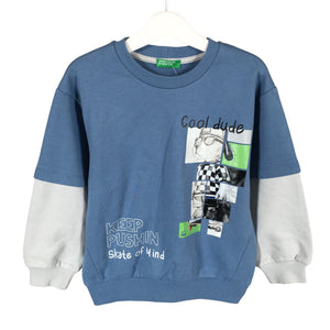 Unisex Benetton - Collegepaita, koko 104 - 110 - Vaaleansininen (1)