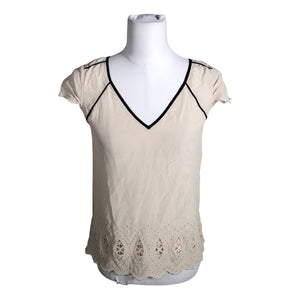 Naisten Kookai - Lyhythihainen pusero, koko 36 - Beige (1)