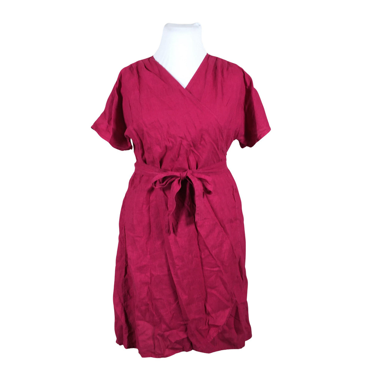 Naisten Linen Feels - Kangasmekko, koko 42 - Pinkki (1)