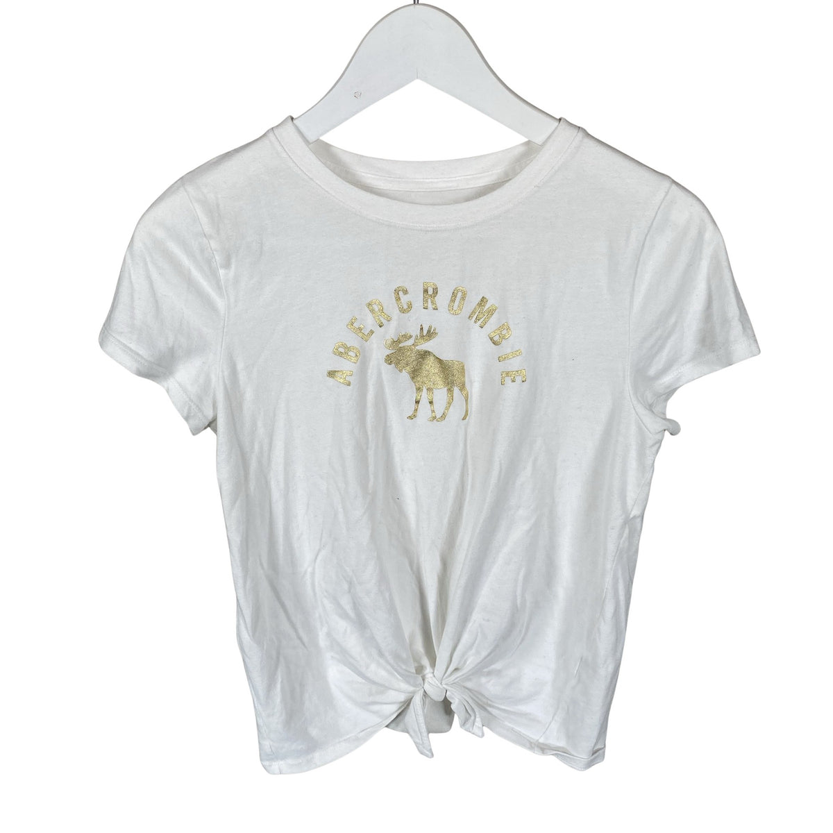 Tyttöjen Abercrombie&Fitch - T-paita, koko 152 - 158 - Valkoinen (1)