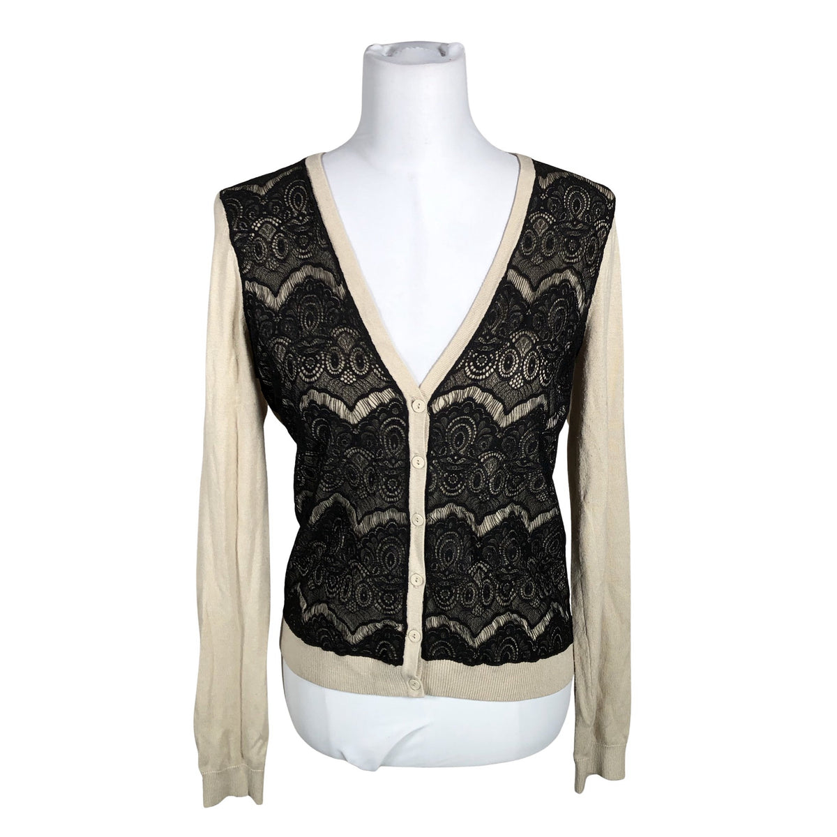 Naisten Esprit - Neuletakki, koko 38 - Beige (1)