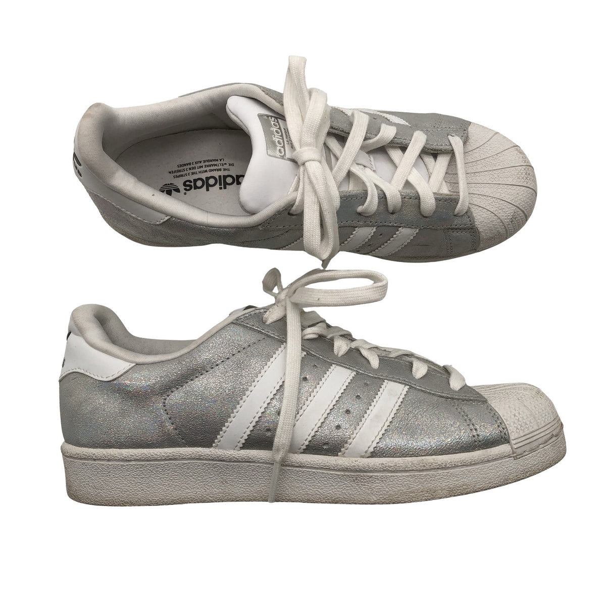 Naisten Adidas - Tennarit, koko 38 - Hopea (1)