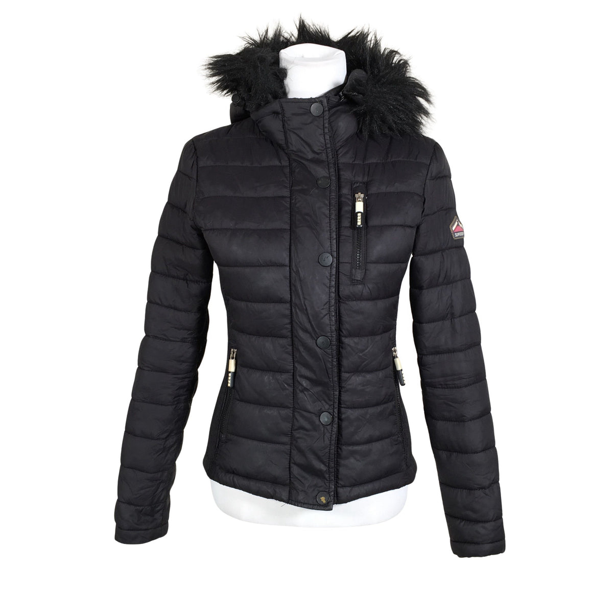 Naisten Superdry - Toppatakki, koko 36 - Musta (1)