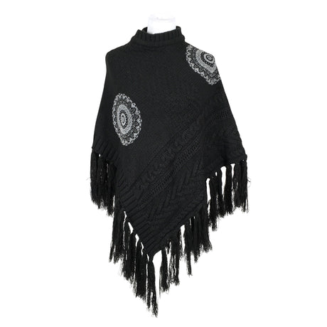 Naisten Desigual - Poncho, koko One size - Musta ()