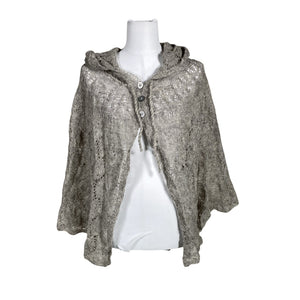 Naisten Handmade - Poncho, koko 36 - Harmaa (1)