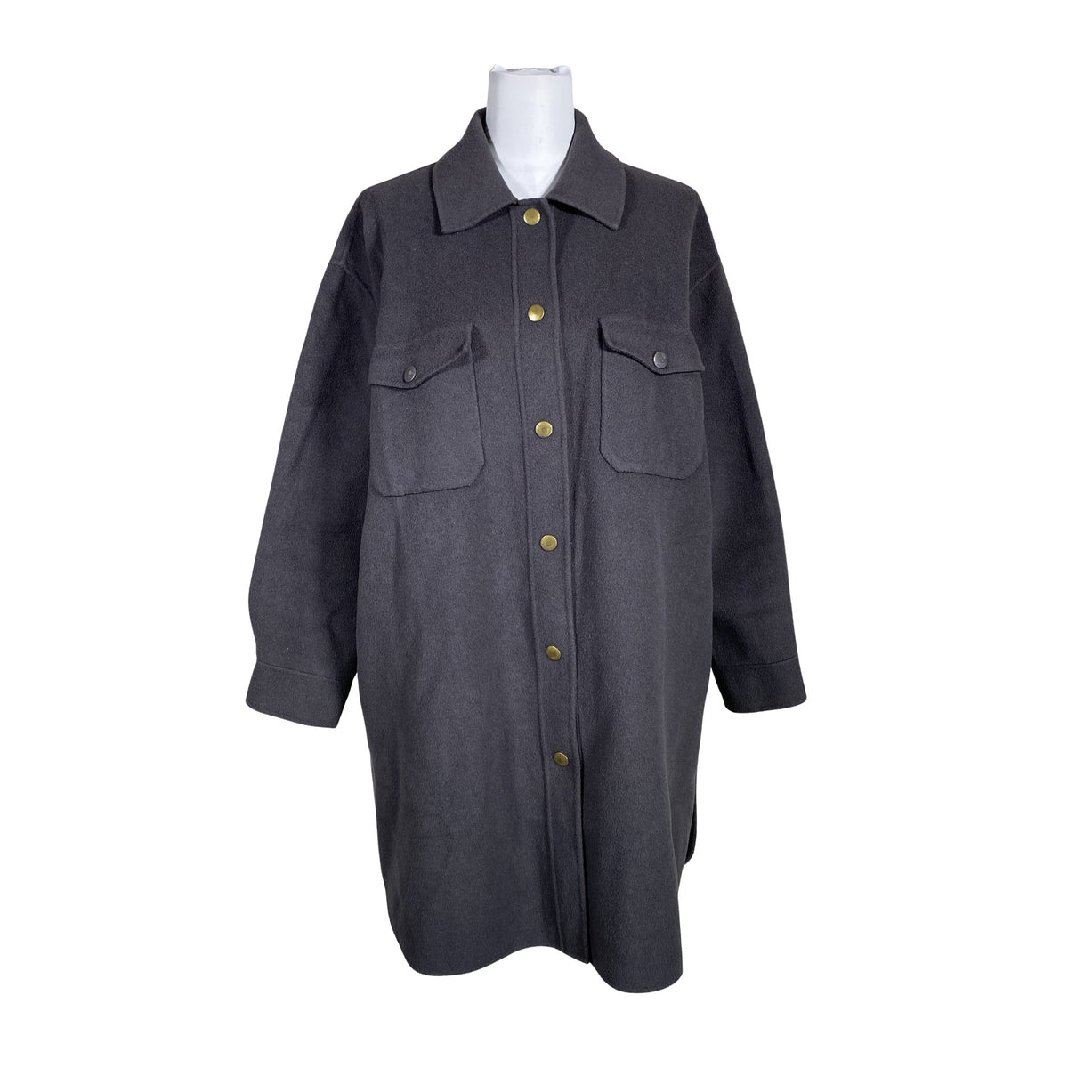 Naisten Massimo Dutti - Villakangastakki, koko 38 - Harmaa (1)