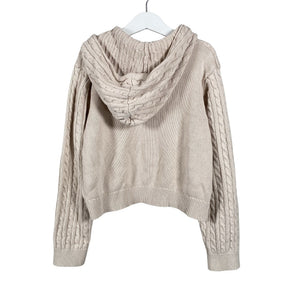 Tyttöjen Lindex - Neuletakki, koko 134 - 140 - Beige (2)