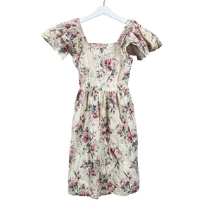 Tyttöjen Next - Kangasmekko, koko 134 - 140 - Beige (1)