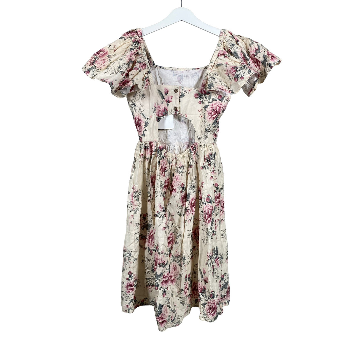 Tyttöjen Next - Kangasmekko, koko 134 - 140 - Beige (2)