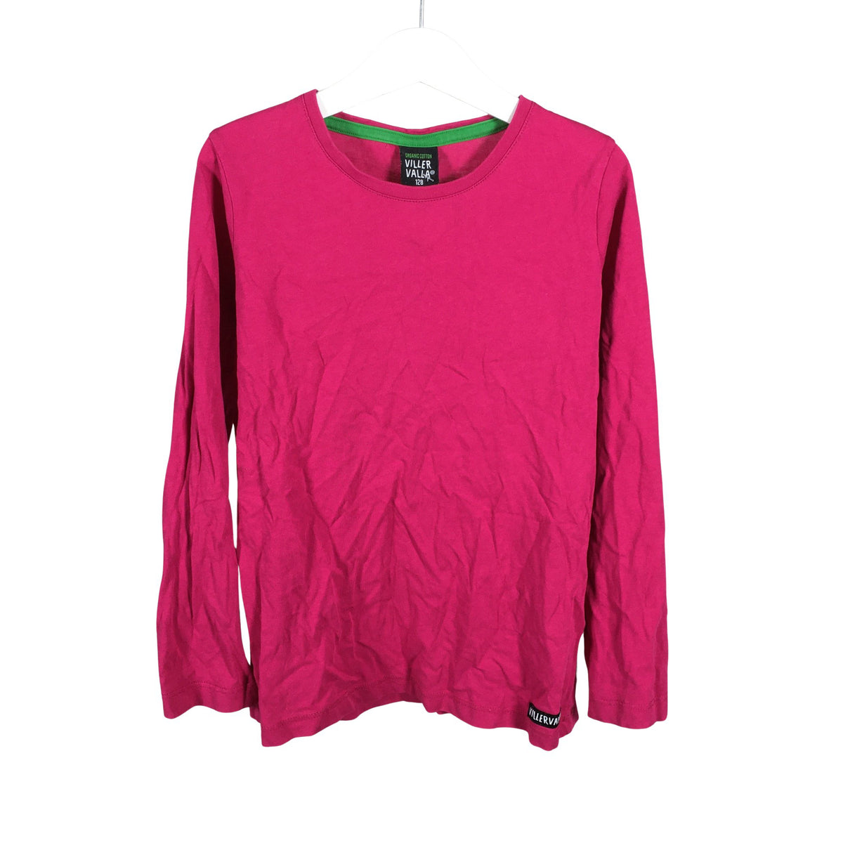 Unisex Villervalla - Trikoopaita, koko 122 - 128 - Pinkki (1)