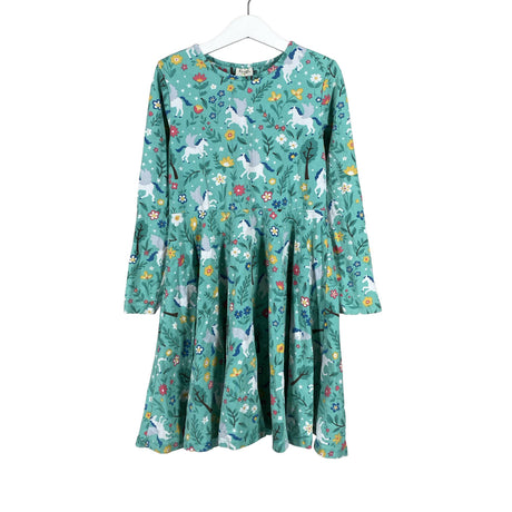 Tyttöjen Frugi - Trikoomekko, koko 128 - 134 - Vihreä ()