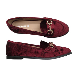 Naisten Glamorous - Loaferit, koko 37 - Viininpunainen (1)