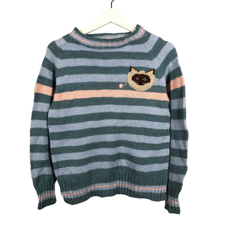 Tyttöjen Handmade - Neulepaita, koko 158 - 164 - Sininen ()