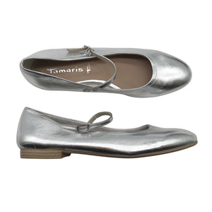 Naisten Tamaris - Ballerinat, koko 41 - Hopea (1)