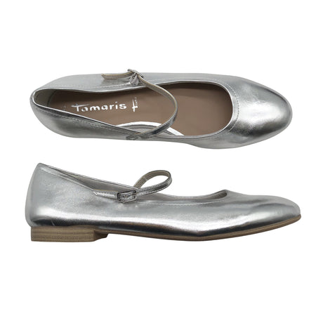 Naisten Tamaris - Ballerinat, koko 41 - Hopea ()