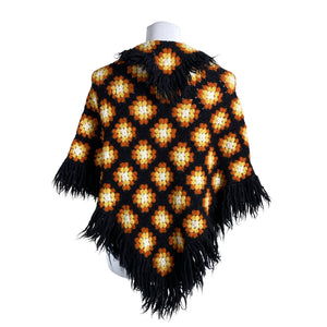 Naisten Handmade - Poncho, koko Ei kokoa - Oranssi (2)