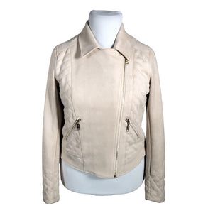 Naisten Comma - Nahkatakki, koko 42 - Beige (1)