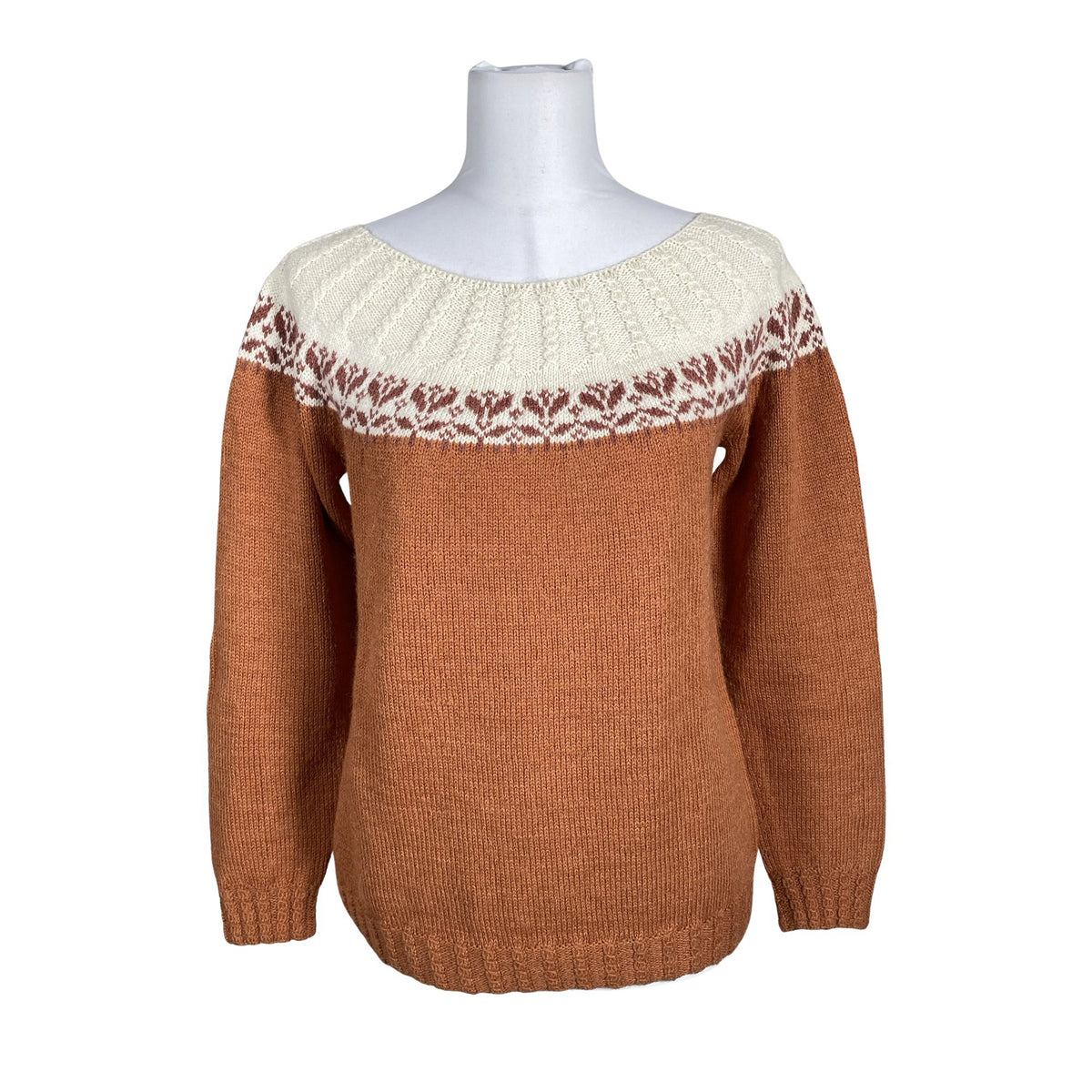 Naisten Handmade - Neulepaita, koko 40 - Ruskea (1)